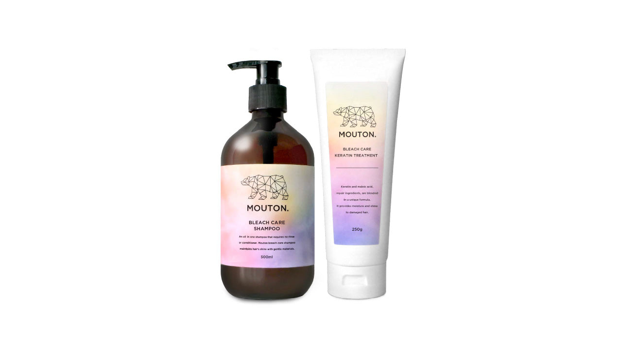 MOUTON ブリーチ毛用ヘアケアセット｜シャンプー＆トリートメントでダメージ毛をトータルケア