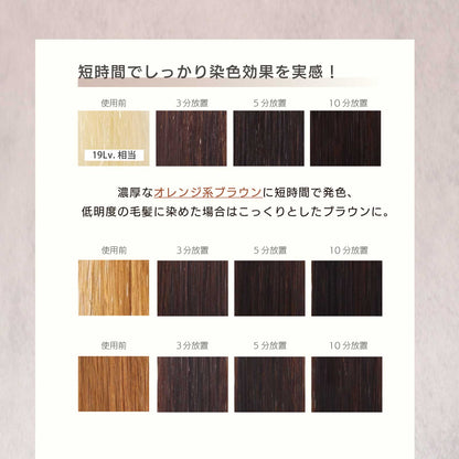 MOUTON ココナッツブラウントリートメント 使用後の仕上がりイメージ｜ナチュラルなココナッツブラウン系ヘアカラー